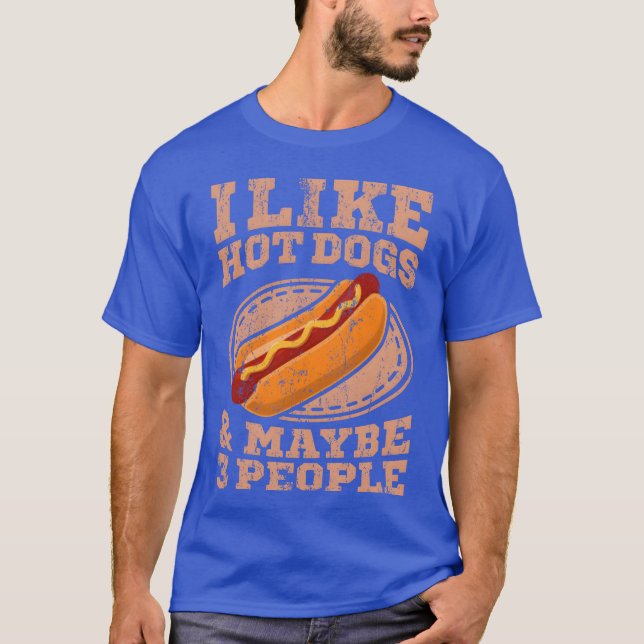 Camiseta Me gustan los perros calientes Concurso de comer P (Anverso)