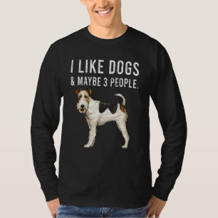 Camiseta Me Gustan Los Perros De Fox Terrier Y Quizá 3 Pers