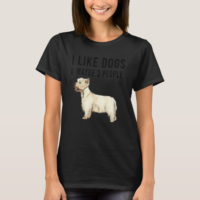 Camiseta Me Gustan Los Perros De Los Territorios Blancos De (Anverso)
