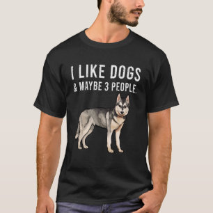 Camiseta Me Gustan Los Perros Husky Siberianos Y Quizá 3 Pe