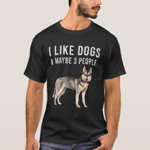 Camiseta Me Gustan Los Perros Husky Siberianos Y Quizá 3 Pe
