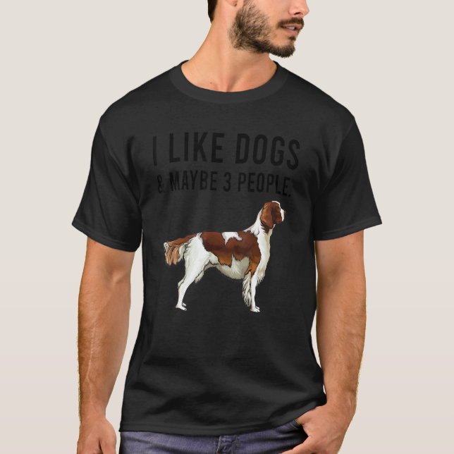 Camiseta Me Gustan Los Perros Irlandeses De Los Setter Blan (Anverso)