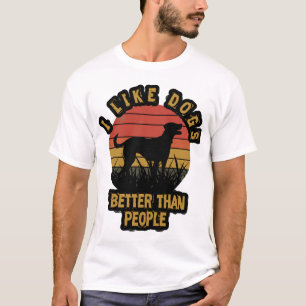 Camiseta Me gustan los perros más que la gente