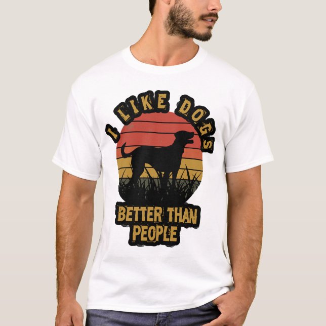 Camiseta Me gustan los perros más que la gente (Anverso)