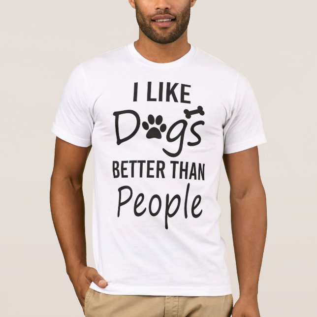 Camiseta Me Gustan Los Perros Mejor Que La Gente (Anverso)