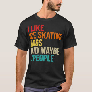 Camiseta Me gustan los perros para patinar sobre hielo y ta