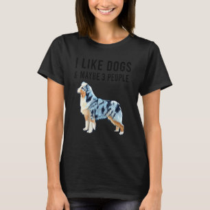 Camiseta Me Gustan Los Perros Pastores Americanos En Miniat