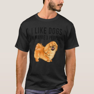 Camiseta Me Gustan Los Perros Pekingeses Y Quizá 3 Personas