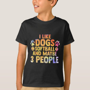 Camiseta Me gustan los perros Softll y tal vez 3 personas a