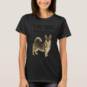 Camiseta Me gustan los perros Vallhund suecos y tal vez 3 p