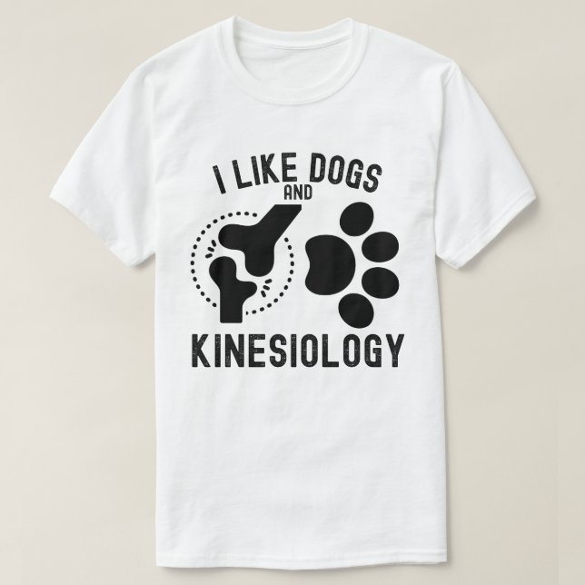 Camiseta Me gustan los perros y la cinesiología (Diseño del anverso)