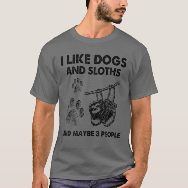 Camiseta Me Gustan Los Perros Y Las Slots Y Quizá 3 Persona (Anverso)