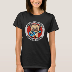 Camiseta Me Gustan Los Perros Y Ukulele Y Quizá 3 Personas 