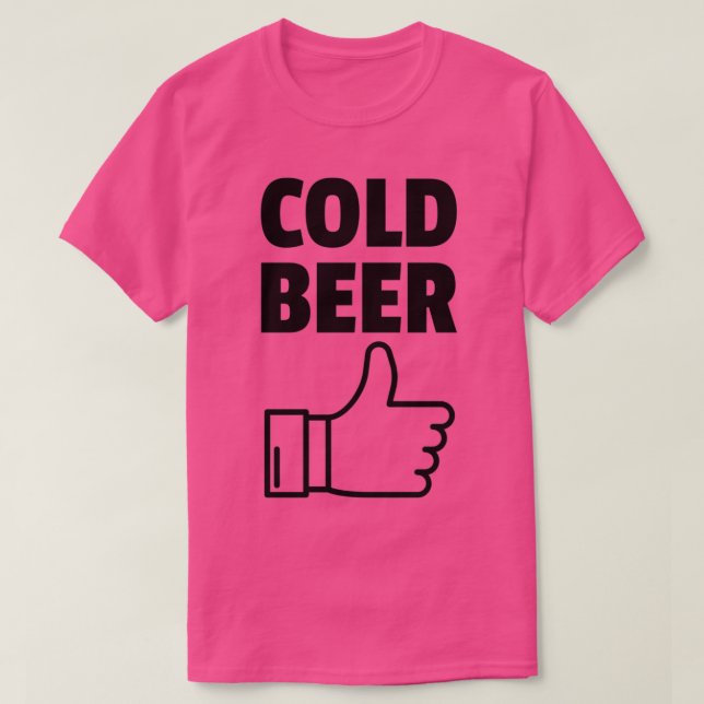 Camiseta Me Gustan Los Pulgares De Cerveza Fría (Diseño del anverso)