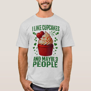 Camiseta me gustan los quequitos y tal vez 3 personas