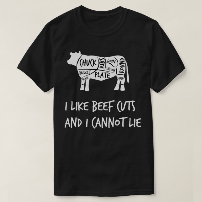 Camiseta Me Gustan Los Recortes De Carne Y No Puedo Mentir  (Diseño del anverso)