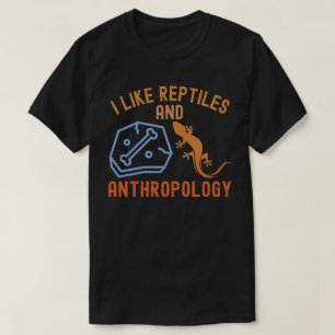 Camiseta Me gustan los reptiles y la antropología, citas de