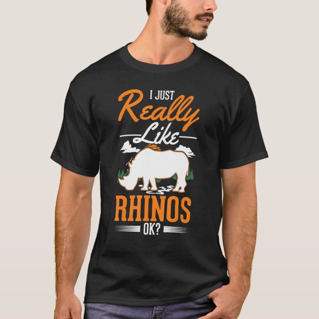 Camiseta Me gustan los rinocerontes rinocerontes (Anverso)