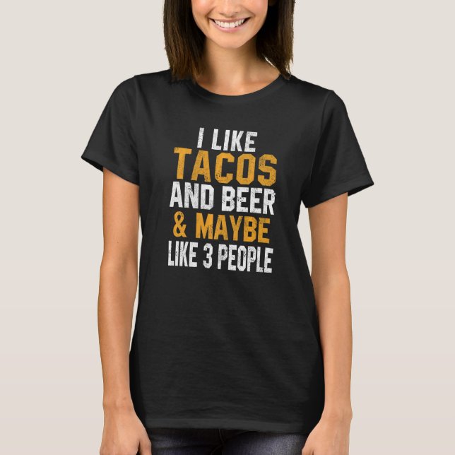 Camiseta Me Gustan Los Tacos Y La Cerveza Cinco De Mayo (Anverso)