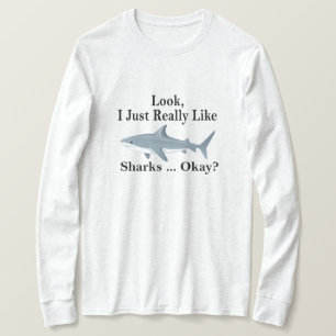 Camiseta ¿Me Gustan Los Tiburones? Tiburón gracioso