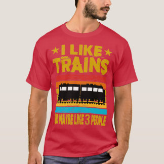Camiseta Me Gustan Los Trenes Y Quizá 3 Personas