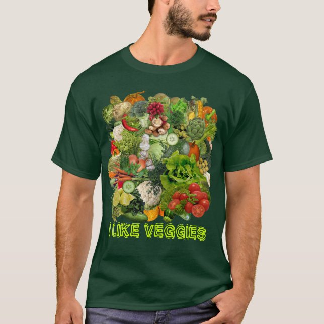 Camiseta Me gustan los vegetales 🥦 🥕 🥬 🍅 🌽 (Anverso)