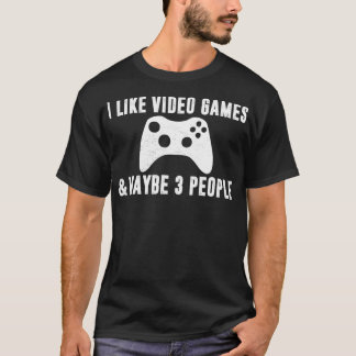 Camiseta ME GUSTAN LOS VIDEOJUEGOS TAL VEZ 3 PERSONAS Graci