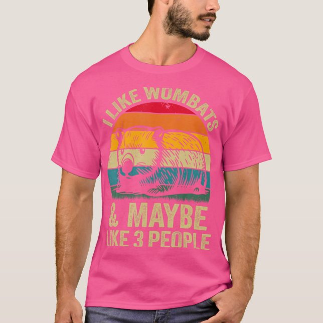 Camiseta Me Gustan Los Wombats Y Quizás Como 3 Personas Fun (Anverso)
