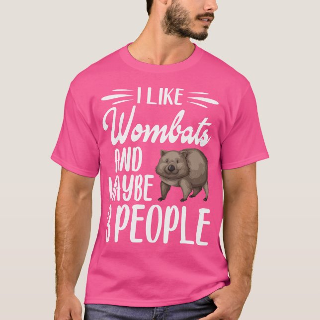 Camiseta Me Gustan Los Wombats Y Tal Vez 3 Gente Wombat Lov (Anverso)