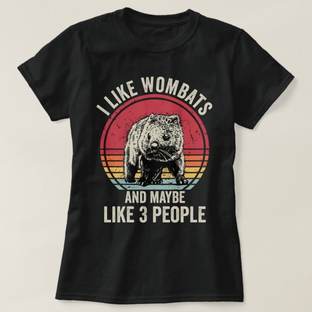 Camiseta Me Gustan Los Wombats Y Tal Vez 3 Personas (Diseño del anverso)