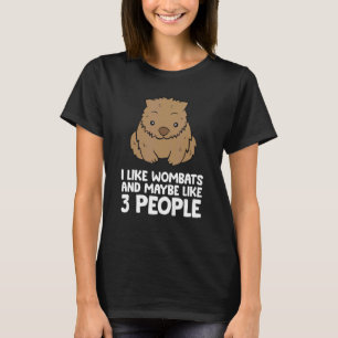 Camiseta Me Gustan Los Wombats Y Tal Vez Como 3 Personas Wo