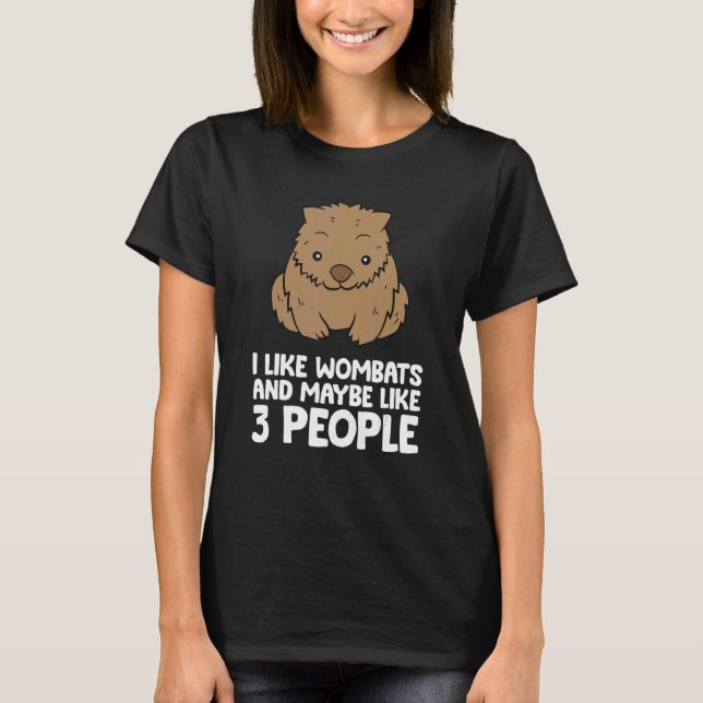 Camiseta Me Gustan Los Wombats Y Tal Vez Como 3 Personas Wo (Anverso)