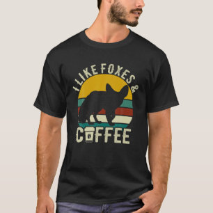 Camiseta Me gustan los zorros café Gracioso Retro Vintage l