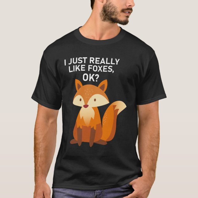 Camiseta Me Gustan Los Zorros. - Fox divertida (Anverso)