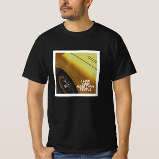 Camiseta Me gustan más los coches que la gente, tipo divert
