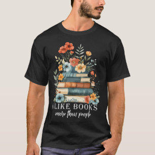 Camiseta Me gustan más los libros que la gente que lee lect