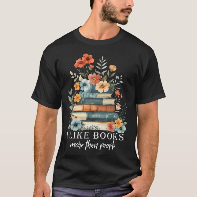 Camiseta Me gustan más los libros que la gente que lee lect (Anverso)