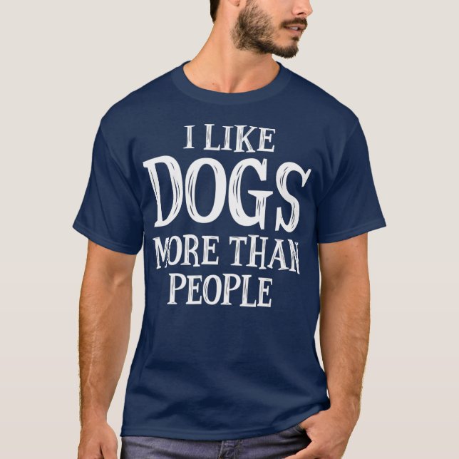 Camiseta Me gustan más los perros que la gente (Anverso)