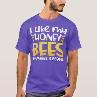Camiseta Me gustan mis abejas melíferas y tres personas