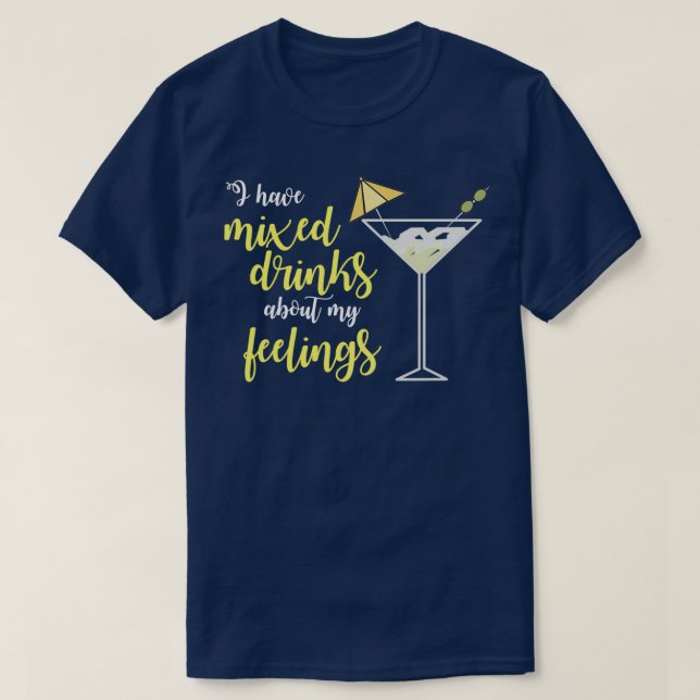 Camiseta Me gustan mis bebidas como me gustan mis metáforas (Diseño del anverso)