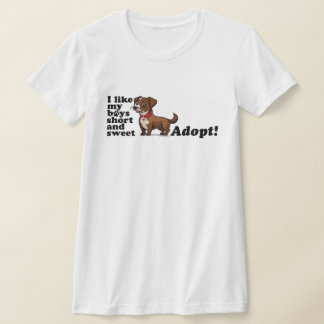 Camiseta Me gustan mis chicos cortos y dulces...¡adoptar!