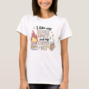 Camiseta Me gustan mis libros picantes y mi café helado