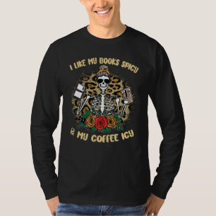 Camiseta Me Gustan Mis Libros Picantes Y Mi Café Helado Muj