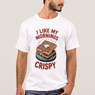 Camiseta Me Gustan Mis Mañanas Crujientes - Waffle