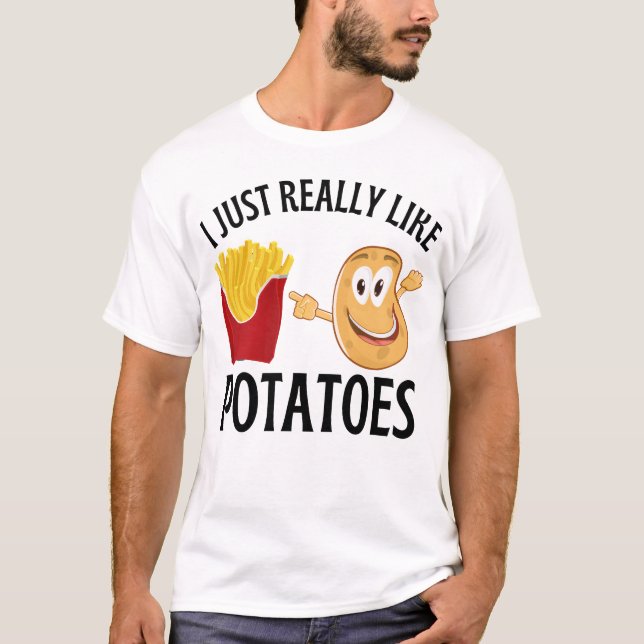 Camiseta Me gustan mucho las patatas (Anverso)