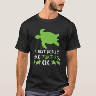 Camiseta Me gustan mucho las tortugas Idea de regalo de tor