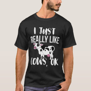 Camiseta Me Gustan Mucho Las Vacas Ok Ganadero Y Agricultor