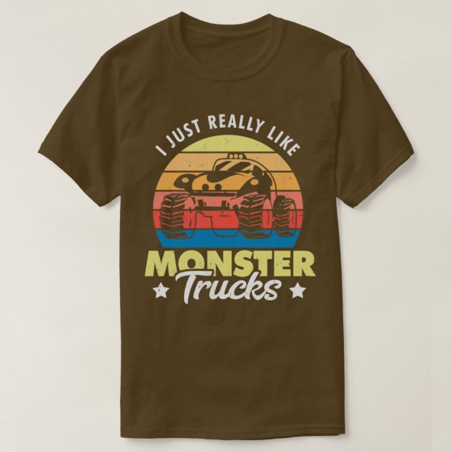 Camiseta Me gustan mucho los Camiones Monster 2 (Diseño del anverso)