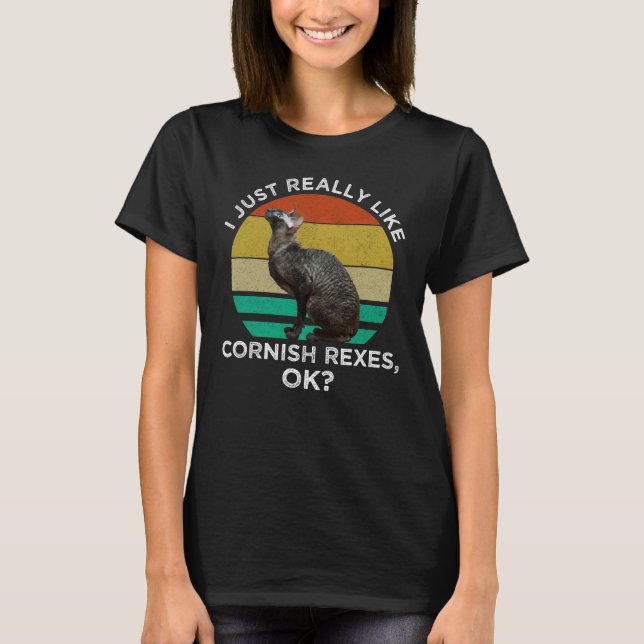 Camiseta Me Gustan Mucho Los Cornish Rex, ¡OK? (Anverso)