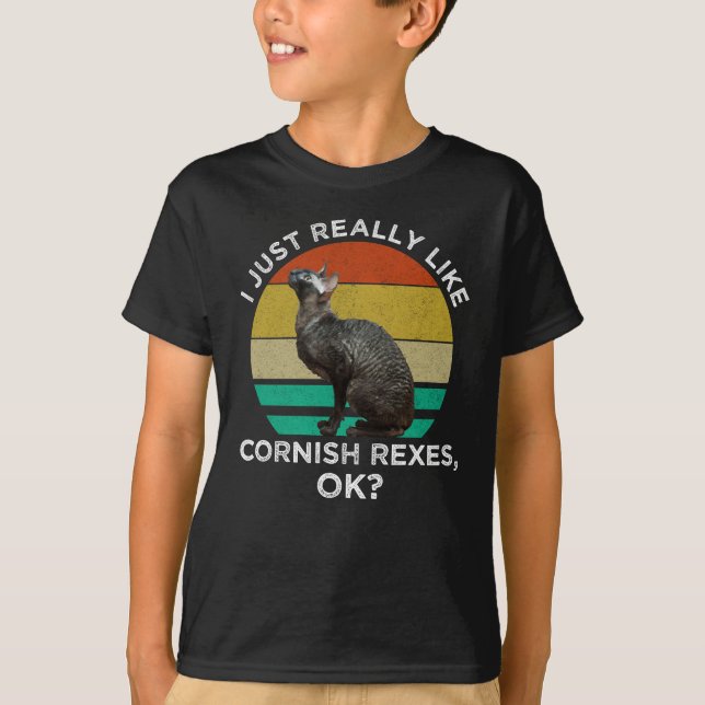 Camiseta Me Gustan Mucho Los Cornish Rex, ¡OK? (Anverso)